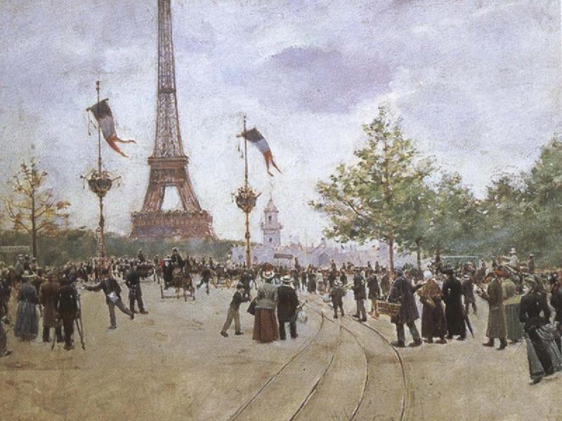 cesar franck entrabce to the exposition universelle by jean beraud Spain oil painting art